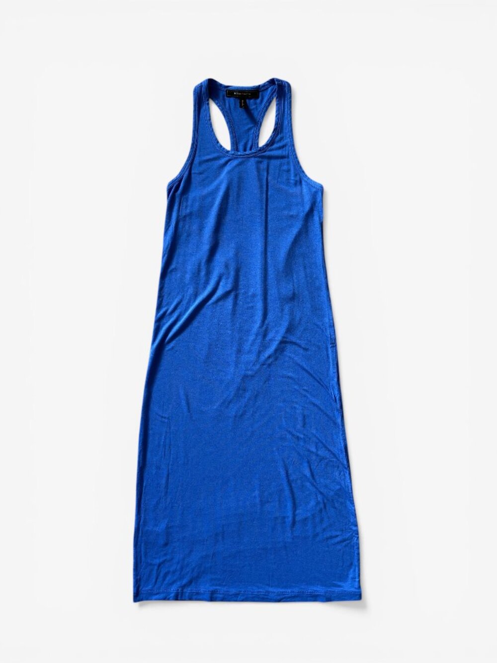 BCBGMAXAZRIA Racerback Bodycon Tank Dress Blue Womens Extra Small Minimalist 90s